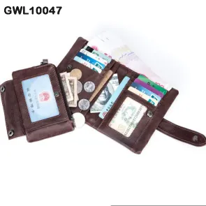 Genuine Leather Vertical Wallet