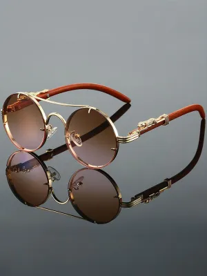 Retro Round Metal Sunglasses