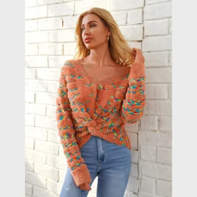 SHEIN Space Dye Twist Front Jumper (M)
