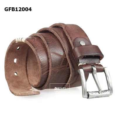 Deswell Pin Buckle Genuine Leather Belt