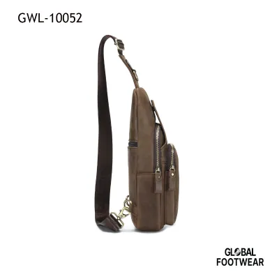 European style genuine leather retro leather chest bag