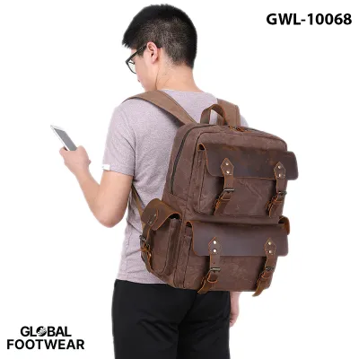 Travel Backpack Oil Wax Canvas Waterproof Outdoor Backpack