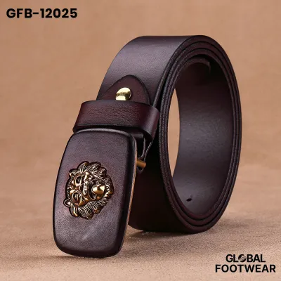 First layer cowhide alloy leather smooth buckle casual belt