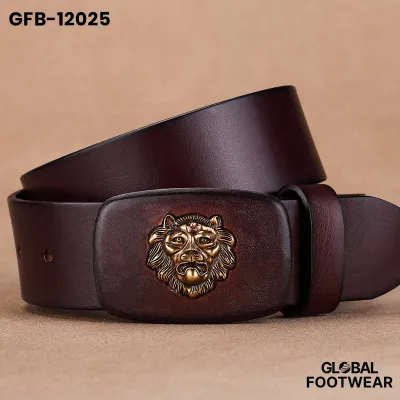 First layer cowhide alloy leather smooth buckle casual belt