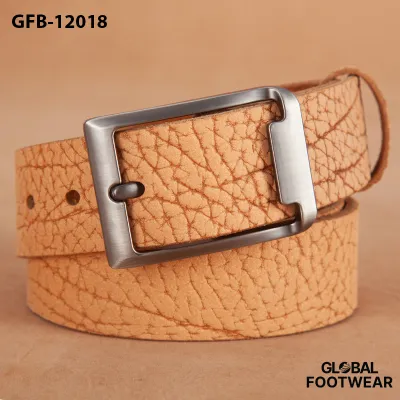 Genuine Leather Men's Belt Bison Pattern
