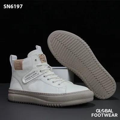 European Style Genuine Leather Thick Sole Sneakers