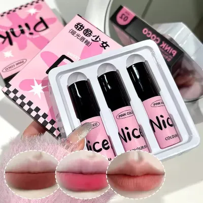 Pink Coco 3 in 1 Sweet and Cool Girl Matte Lipstick Set