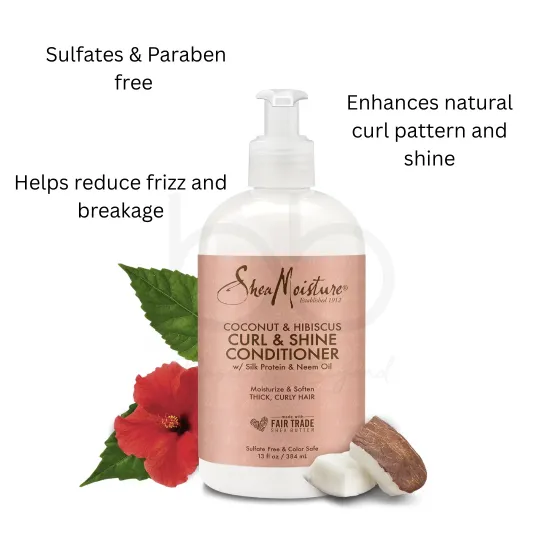 Shea Moisture Coconut and Hibiscus Curl and Shine Conditioner 